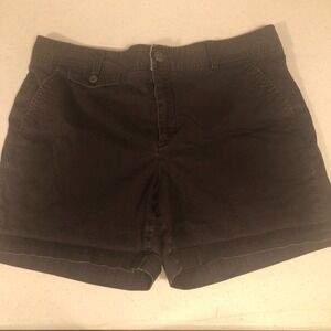 Dockers Womens Size 12 Eggplant Burgundy Shorts Flat Front Chino‎ Preppy Coastal